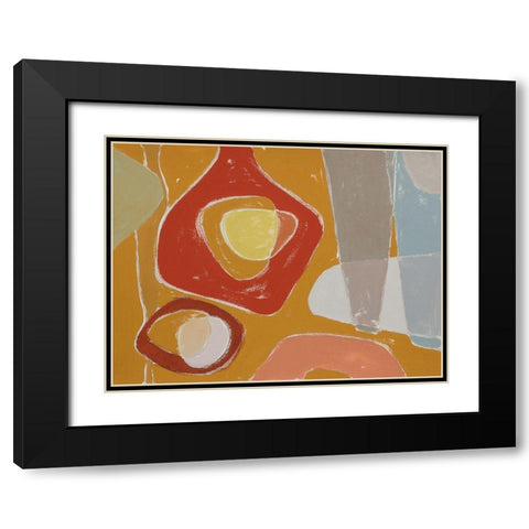 Tidelands Abstract II Black Modern Wood Framed Art Print with Double Matting by Delamater, Rob