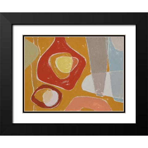 Tidelands Abstract II Black Modern Wood Framed Art Print with Double Matting by Delamater, Rob