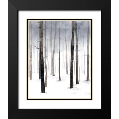 Hazy Winter Walk I Black Modern Wood Framed Art Print with Double Matting by Popp, Grace