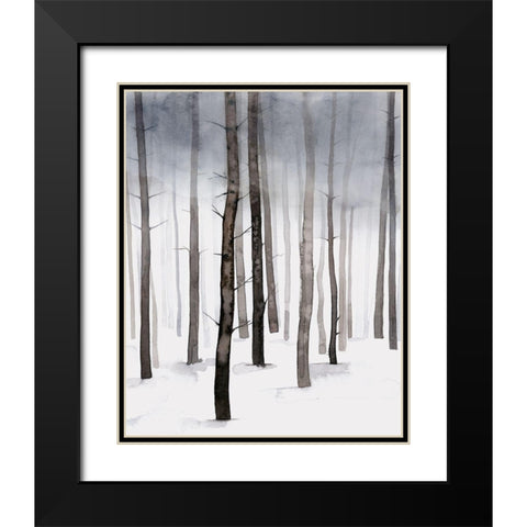 Hazy Winter Walk II Black Modern Wood Framed Art Print with Double Matting by Popp, Grace