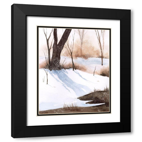 Snowland I Black Modern Wood Framed Art Print with Double Matting by Popp, Grace