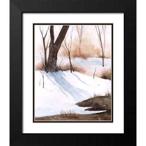 Snowland I Black Modern Wood Framed Art Print with Double Matting by Popp, Grace