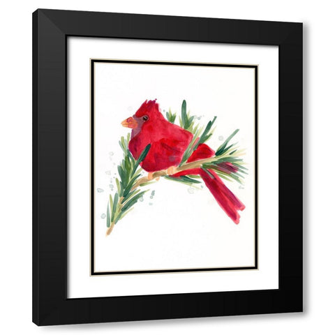 Warm Winter Wishes IV Black Modern Wood Framed Art Print with Double Matting by Vess, June Erica