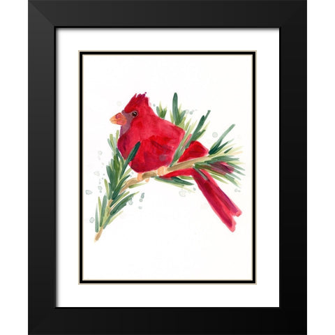 Warm Winter Wishes IV Black Modern Wood Framed Art Print with Double Matting by Vess, June Erica