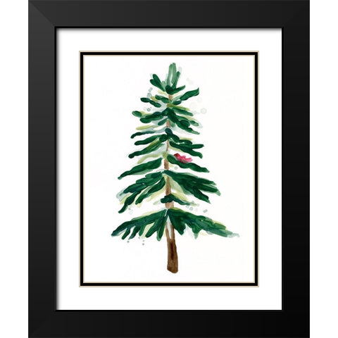 Warm Winter Wishes VII Black Modern Wood Framed Art Print with Double Matting by Vess, June Erica