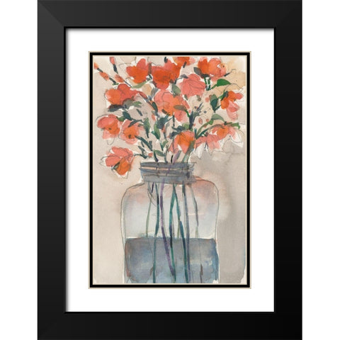 Flowers in a Jar I Black Modern Wood Framed Art Print with Double Matting by Dixon, Samuel