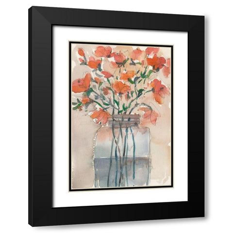 Flowers in a Jar II Black Modern Wood Framed Art Print with Double Matting by Dixon, Samuel