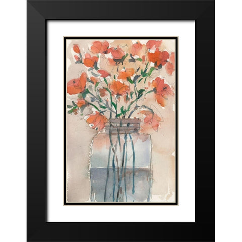 Flowers in a Jar II Black Modern Wood Framed Art Print with Double Matting by Dixon, Samuel