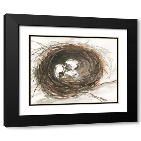 Nesting Eggs III Black Modern Wood Framed Art Print with Double Matting by Dixon, Samuel