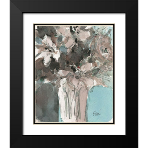 Two Hues I Black Modern Wood Framed Art Print with Double Matting by Dixon, Samuel