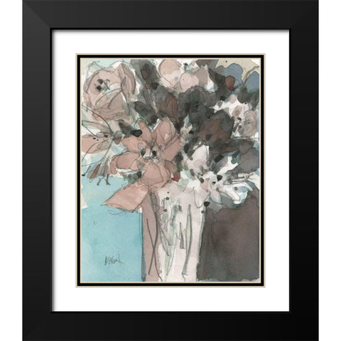 Two Hues II Black Modern Wood Framed Art Print with Double Matting by Dixon, Samuel