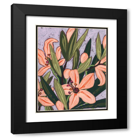 Island Lily II Black Modern Wood Framed Art Print with Double Matting by Vess, June Erica