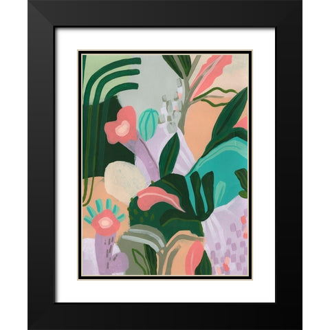 Jungle Jigsaw I Black Modern Wood Framed Art Print with Double Matting by Vess, June Erica