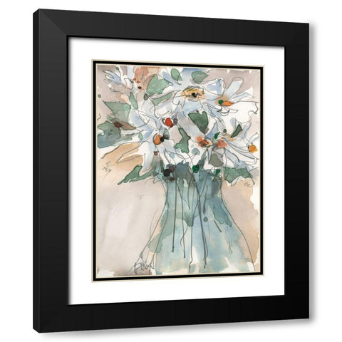 Daisy Point of View I Black Modern Wood Framed Art Print with Double Matting by Dixon, Samuel