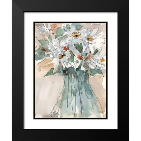 Daisy Point of View I Black Modern Wood Framed Art Print with Double Matting by Dixon, Samuel