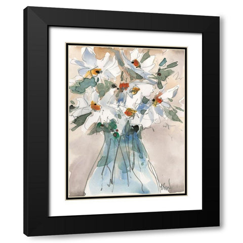 Daisy Point of View II Black Modern Wood Framed Art Print with Double Matting by Dixon, Samuel