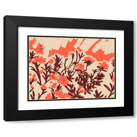 Red Rhododendron I Black Modern Wood Framed Art Print with Double Matting by Green, Jacob