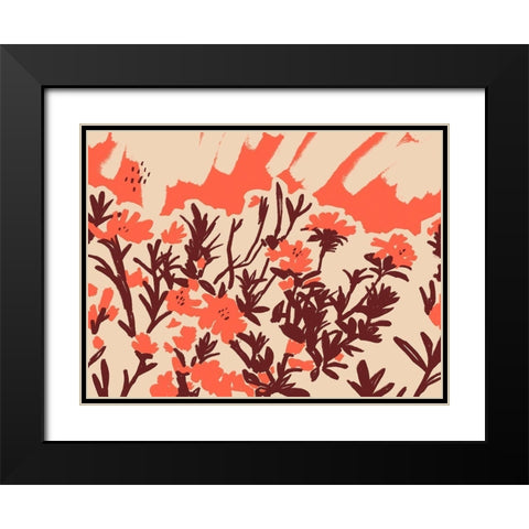 Red Rhododendron I Black Modern Wood Framed Art Print with Double Matting by Green, Jacob