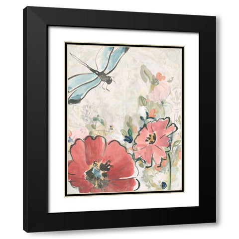 Meadow Spring I Black Modern Wood Framed Art Print with Double Matting by Vess, June Erica
