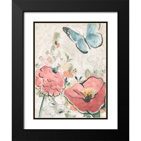Meadow Spring II Black Modern Wood Framed Art Print with Double Matting by Vess, June Erica