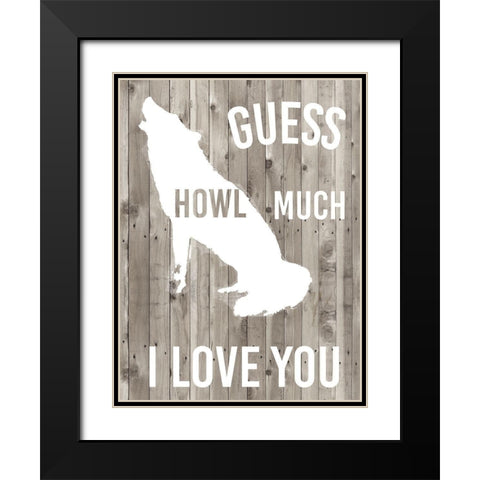 Lodge Pun II Black Modern Wood Framed Art Print with Double Matting by Studio W