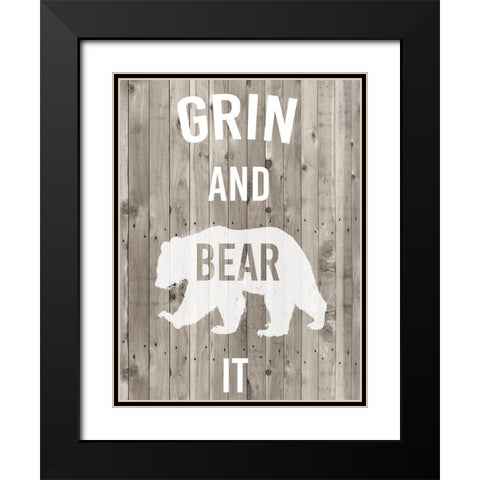 Lodge Pun III Black Modern Wood Framed Art Print with Double Matting by Studio W