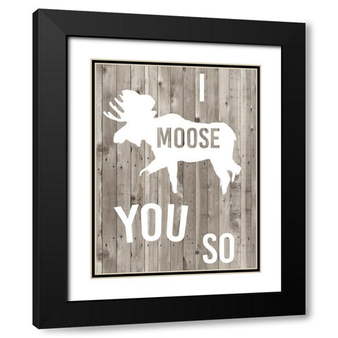 Lodge Pun IV Black Modern Wood Framed Art Print with Double Matting by Studio W