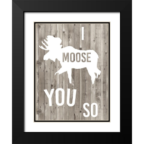 Lodge Pun IV Black Modern Wood Framed Art Print with Double Matting by Studio W