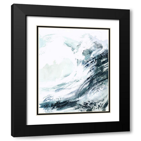 Blue Crest I Black Modern Wood Framed Art Print with Double Matting by Barnes, Victoria