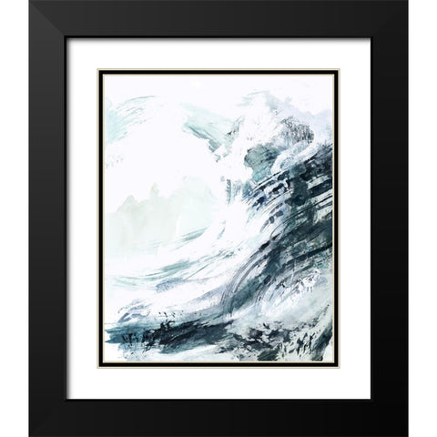 Blue Crest I Black Modern Wood Framed Art Print with Double Matting by Barnes, Victoria