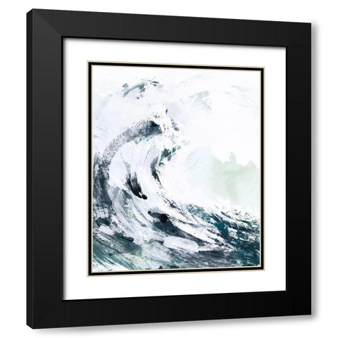 Blue Crest II Black Modern Wood Framed Art Print with Double Matting by Barnes, Victoria