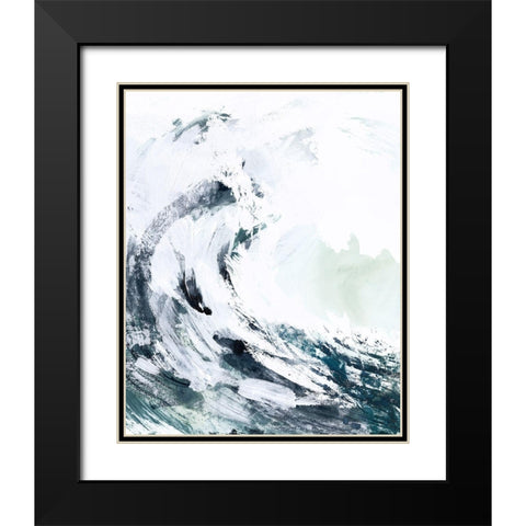 Blue Crest II Black Modern Wood Framed Art Print with Double Matting by Barnes, Victoria