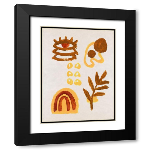 Air and Fire II Black Modern Wood Framed Art Print with Double Matting by Wang, Melissa