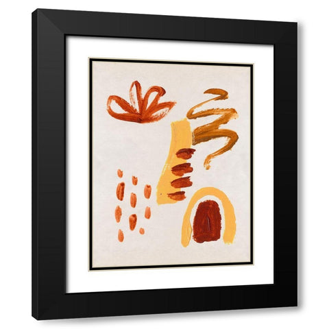 Air and Fire III Black Modern Wood Framed Art Print with Double Matting by Wang, Melissa