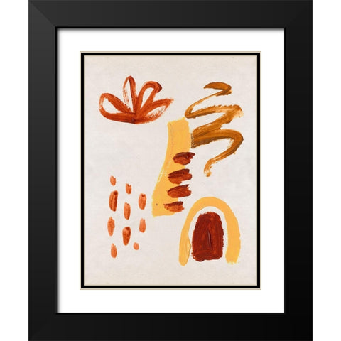 Air and Fire III Black Modern Wood Framed Art Print with Double Matting by Wang, Melissa