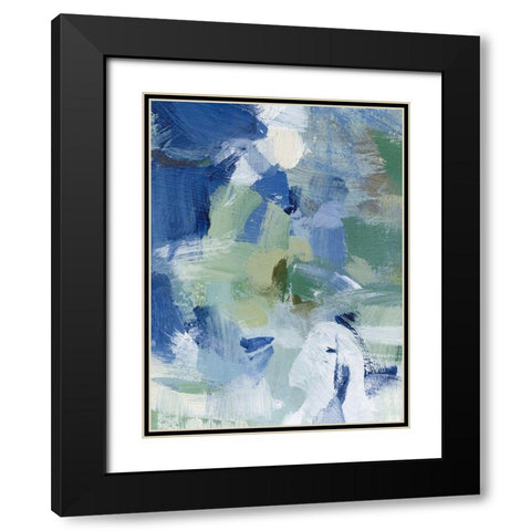 Northern Lights Abstract III Black Modern Wood Framed Art Print with Double Matting by Long, Christina