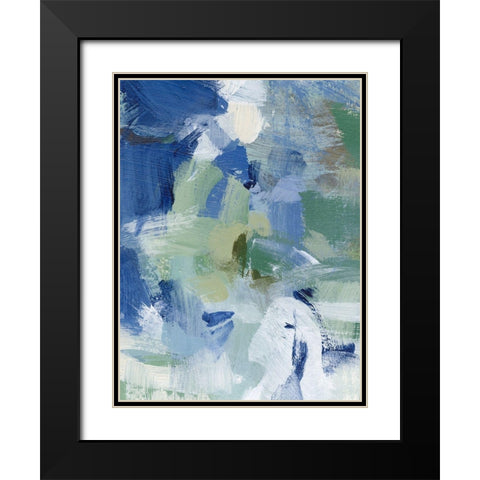 Northern Lights Abstract III Black Modern Wood Framed Art Print with Double Matting by Long, Christina