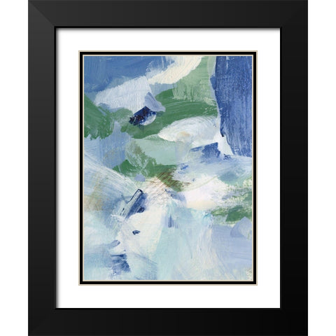 Northern Lights Abstract IV Black Modern Wood Framed Art Print with Double Matting by Long, Christina