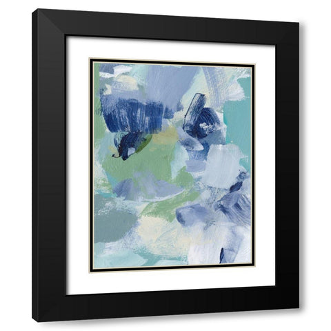 Northern Lights Abstract VI Black Modern Wood Framed Art Print with Double Matting by Long, Christina
