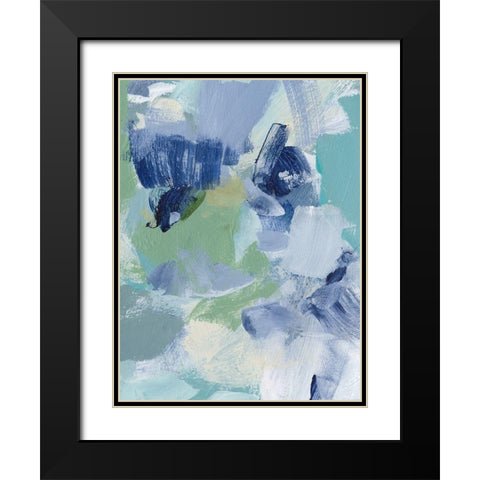 Northern Lights Abstract VI Black Modern Wood Framed Art Print with Double Matting by Long, Christina