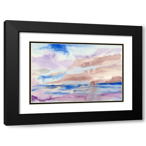 Over The Hills Black Modern Wood Framed Art Print with Double Matting by Ludwig, Alicia