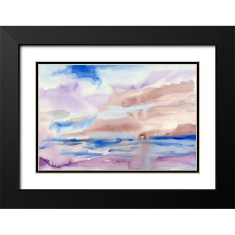 Over The Hills Black Modern Wood Framed Art Print with Double Matting by Ludwig, Alicia