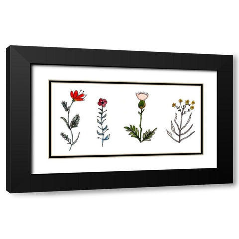 Botanical Vibes I Black Modern Wood Framed Art Print with Double Matting by McCreery, Paul