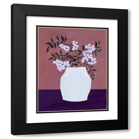 Tree Berries II Black Modern Wood Framed Art Print with Double Matting by Wang, Melissa