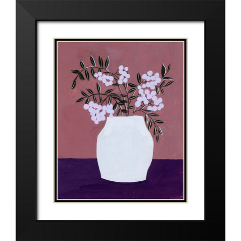 Tree Berries II Black Modern Wood Framed Art Print with Double Matting by Wang, Melissa