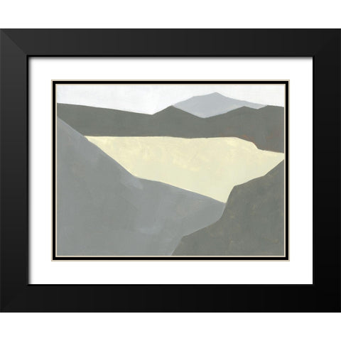Landscape Composition IV Black Modern Wood Framed Art Print with Double Matting by Green, Jacob