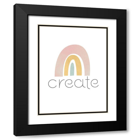 Rainbow Play II Black Modern Wood Framed Art Print with Double Matting by Fagalde, Jarman