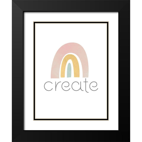 Rainbow Play II Black Modern Wood Framed Art Print with Double Matting by Fagalde, Jarman