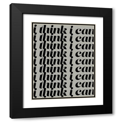 Positively I Black Modern Wood Framed Art Print with Double Matting by Fagalde, Jarman