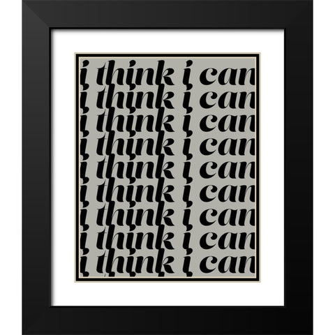 Positively I Black Modern Wood Framed Art Print with Double Matting by Fagalde, Jarman